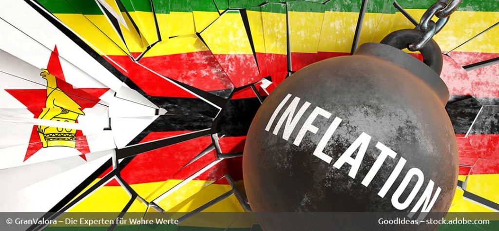 Simbabwe Inflation Goldmünzen
